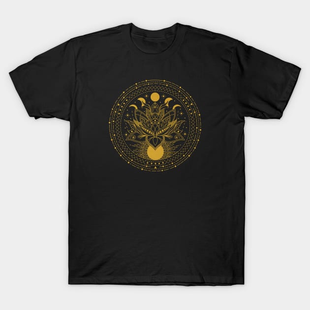 Lotus Flower Mandala T-Shirt by CelestialStudio